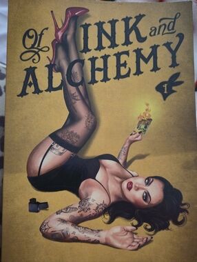 Of Ink and Alchemy Graphic Art Print - Yellow